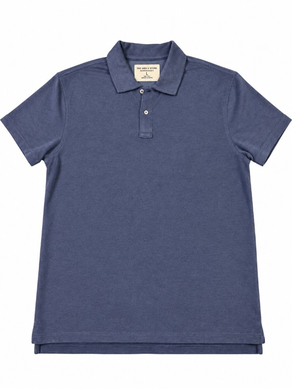 Bloomingdale's Men’s Blue Terry Polo Shirt Size L Short Sleeve